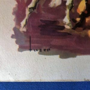 Tusen Aquarela 21 x 17 cm 1936 - Tauromaquia España