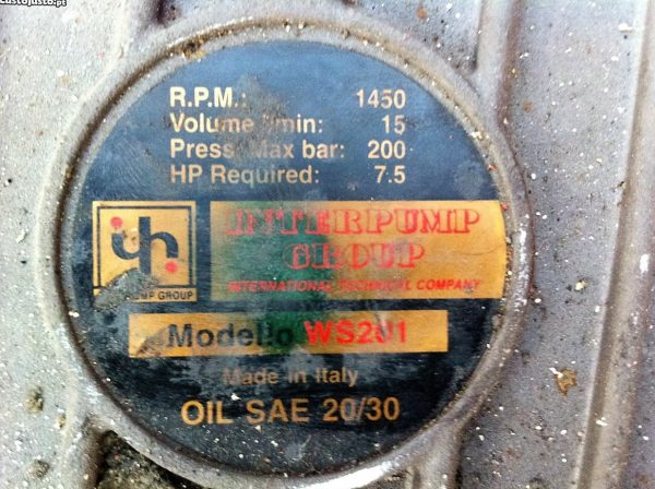 bomba de 200 bar de pressão Interpump model ws 201