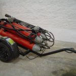 4 garrafas extintor CO2 120 NIV com atrelado