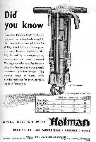 Máquina de perfuração Compair Holman Voltrak wagon drill