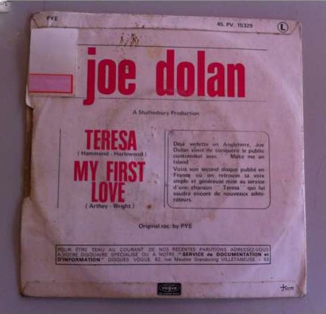 Joe dolam – teresa my first love, disco vinil single 45 rpm