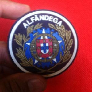 Crachá raro antigo original da farda de verão da Alfândega