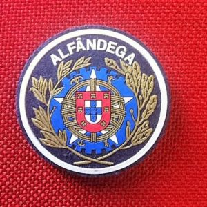 Crachá raro antigo original da farda de verão da Alfândega