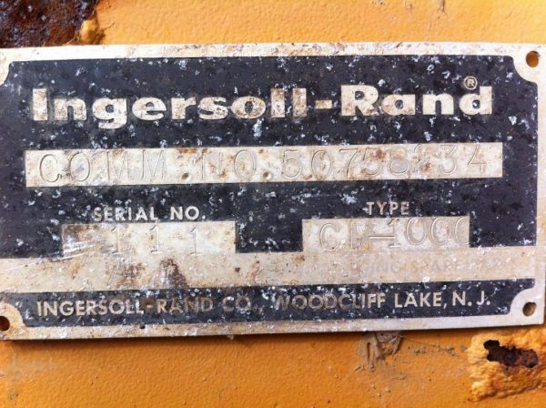 Captador de pó Ingersoll Rand CM 1000 para máquina