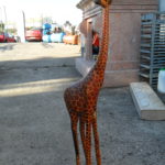 Girafa em madeira Arte africana altura 90cm